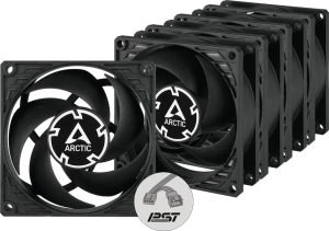 Arctic P8 PWM PST 5-pack Czarny