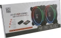 LC-Power 120 mm RGB 2-pack + Pasek LED + Hub + Pilot