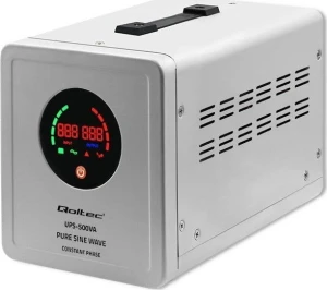 Qoltec Pure Sine Wave | 500VA | 350W | Stała faza | Szary