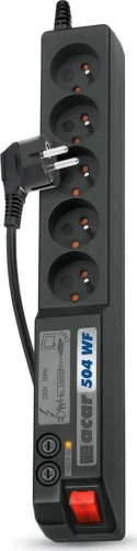 Acar 504WF przeciwprzepięciowa 5 gniazd 1.5 m czarna