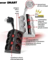 Acar Smart przeciwprzepięciowa 6 gniazd 3 m szara