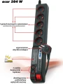 Acar 504W przeciwprzepięciowa 5 gniazd 1.8 m czarna
