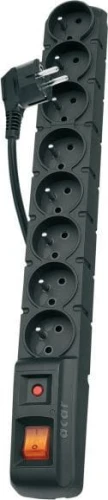Acar S8 Dual przeciwprzepięciowa 8 gniazd 1.5 m czarna