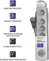 Qoltec Swift przeciwprzepięciowa 5 gniazd 1.8 m szara