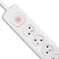 Qoltec przeciwprzepięciowa 4 gniazda 1.8 m biała