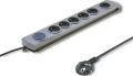 Qoltec 6 gniazd 5 m szara