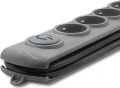 Qoltec 6 gniazd 5 m szara