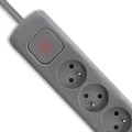 Qoltec przeciwprzepięciowa 4 gniazda 1.8 m szara