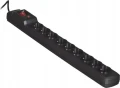Activejet Combo przeciwprzepięciowa 9 gniazd 3 m czarna
