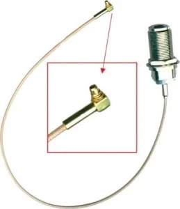 MikroTik ACMMCX MMCX-N female pigtail cable 360mm for adding ext. antennas