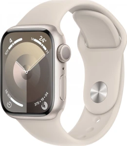 Apple Watch 9 MR8T3QR/A 41mm GPS Starlight Alu Sport S/M Beżowy