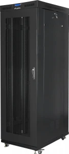 Lanberg FF01-8227-23BL SZAFA INSTALACYJNA RACK STOJĄCA 19" 27U 800X1200 CZARNA DRZWI PERFOROWANE LCD