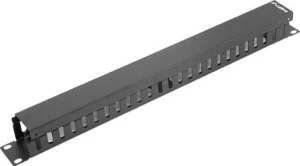 Lanberg AK-1201-B Organizer kabli 1U z zaślepką do szaf 19'' Czarny