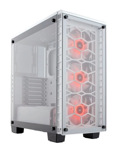Corsair Crystal Series 460X RGB Compact ATX Mid-Tower, WHITE