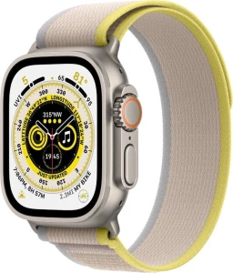 Apple Watch Ultra GPS + Cellular 49mm Titanium Case Trail Loop Small/Medium Szaro-żółty