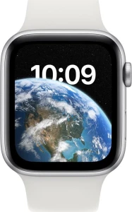 Apple Watch SE 2022 GPS 44mm Silver Alu Sport Biały