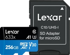 Lexar 633x MicroSDXC 256 GB Class 10 UHS-I/U3 A1 V30
