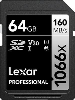 Lexar Professional 1066x SDXC 64 GB Class 10 UHS-I/U3 V30
