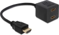 Delock HDMI HDMI x2, Czarny