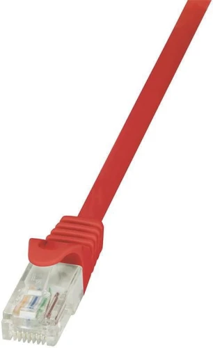LogiLink Patchcord CAT 6 U/UTP EconLine, 0,5m, czerwony