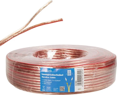 LogiLink Przewód głośnikowy 2x2.25 mm2, 25m