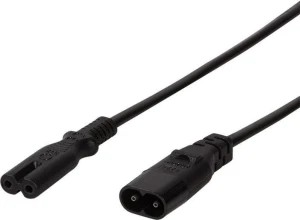 LogiLink Przedłużacz kabla zasilającego IEC C8 > C7 czarny 2m