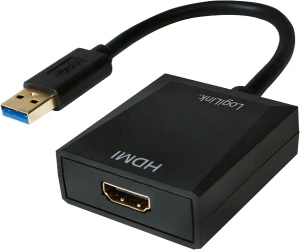 LogiLink USB - HDMI Czarny
