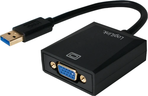 LogiLink USB - VGA Czarny