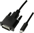 LogiLink USB-C - DVI-D 1.8 m Czarny