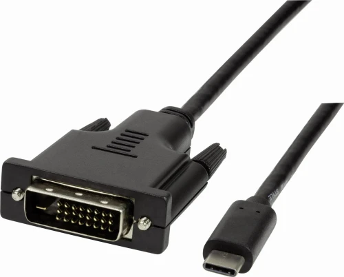 LogiLink USB-C - DVI-D 3 m Czarny