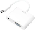 LogiLink USB-C - VGA + USB-C Biały