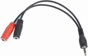 Gembird Jack 3.5mm - Jack 3.5mm x2 0.2m czarny