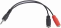 Gembird Jack 3.5mm - Jack 3.5mm x2 0.2m czarny