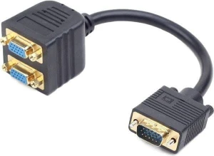 Gembird D-Sub (VGA) x2 D-Sub (VGA), 0.2m, Czarny
