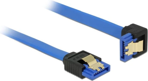 Delock SATA - SATA, 0.3m, Niebieski
