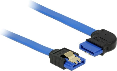 Delock SATA - SATA, 0.3m, Niebieski