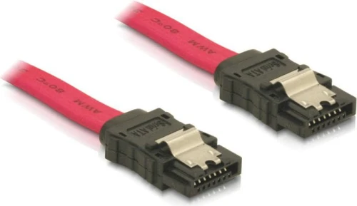 Delock SATA - SATA, 0.5m, Czerwony