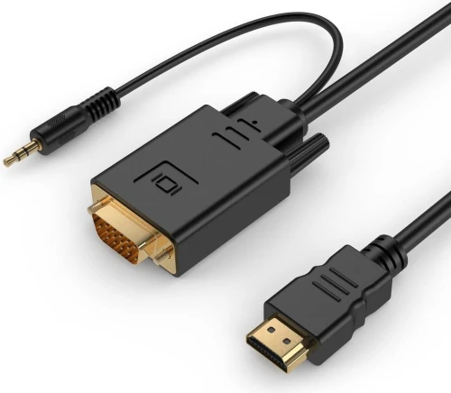 Gembird A-HDMI-VGA-03-10 HDMI - D-Sub (VGA) + Jack 3.5mm 3m czarny
