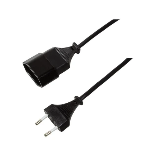 LogiLink Przedłużacz kabla zasilającego LogiLink CP123 Euro CEE 7/16 czarny 2m - CP123