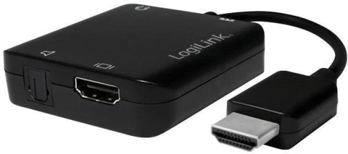 LogiLink HDMI - Toslink czarny