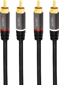 LogiLink RCA (Cinch) x2 - RCA (Cinch) x2 1.5m czarny