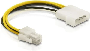 Delock Molex - ATX/EPS 4-pin, 0.15m, Żółty