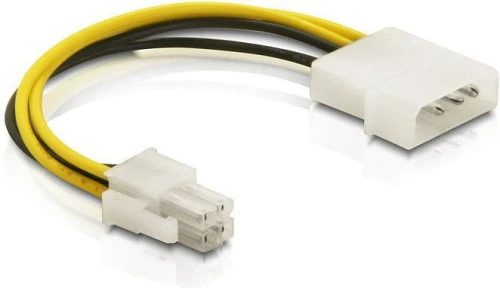 Delock Molex - ATX/EPS 4-pin, 0.15m, Żółty