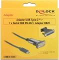 Delock 62904 USB - RS-232 Czarny