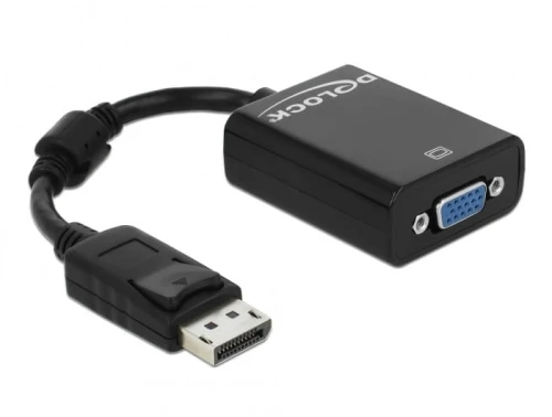 Delock DisplayPort - D-Sub (VGA) czarny