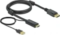 Delock DisplayPort - HDMI 1m czarny