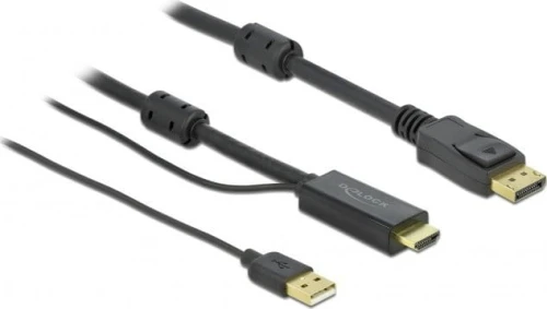 Delock DisplayPort - HDMI 2m czarny