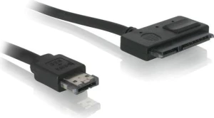 Delock eSATA - SATA 22-pin, 0.5m, Czarny