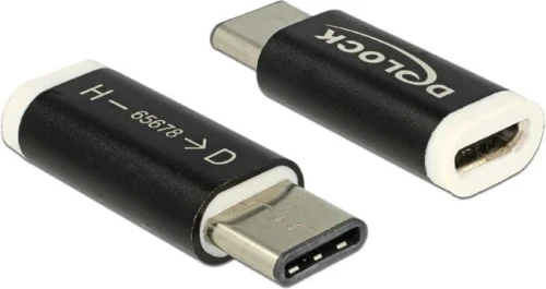 Delock USB-C - microUSB Czarny