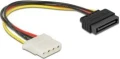 Delock Molex - SATA, 0.2m, Wielokolorowy